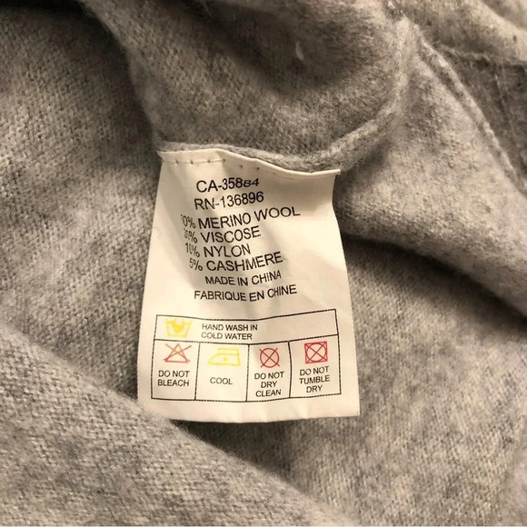 Funsport Cashmere Blend Turtleneck Sweater Grey XL - Picture 8 of 8